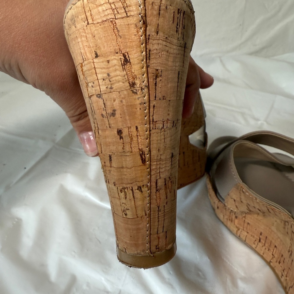 Calvin Klein Evah Napa Cork Wedge Heels - Picture 12 of 15